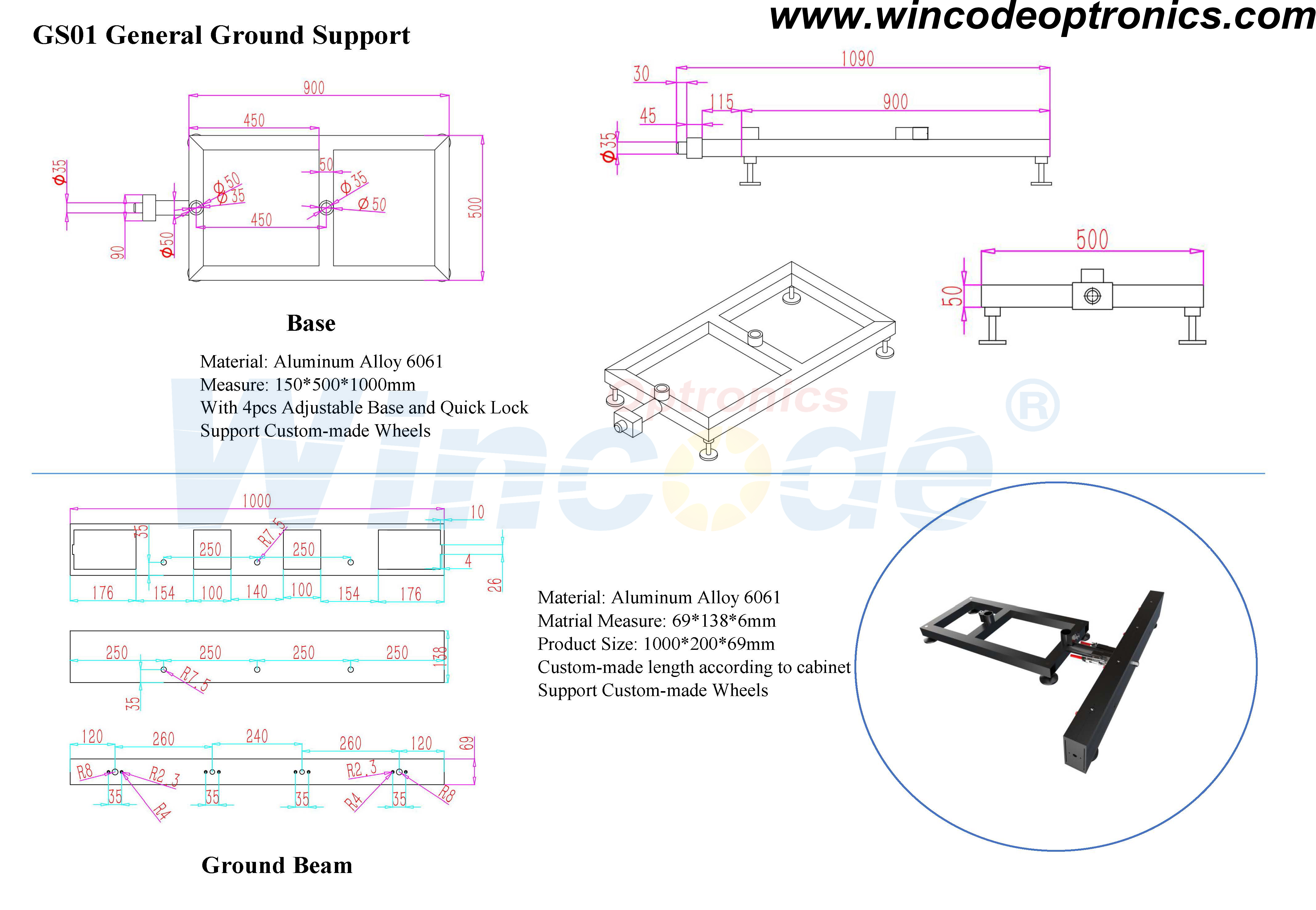 Off Ground LED Screen Ground Support Stand System for Rental Screen ...